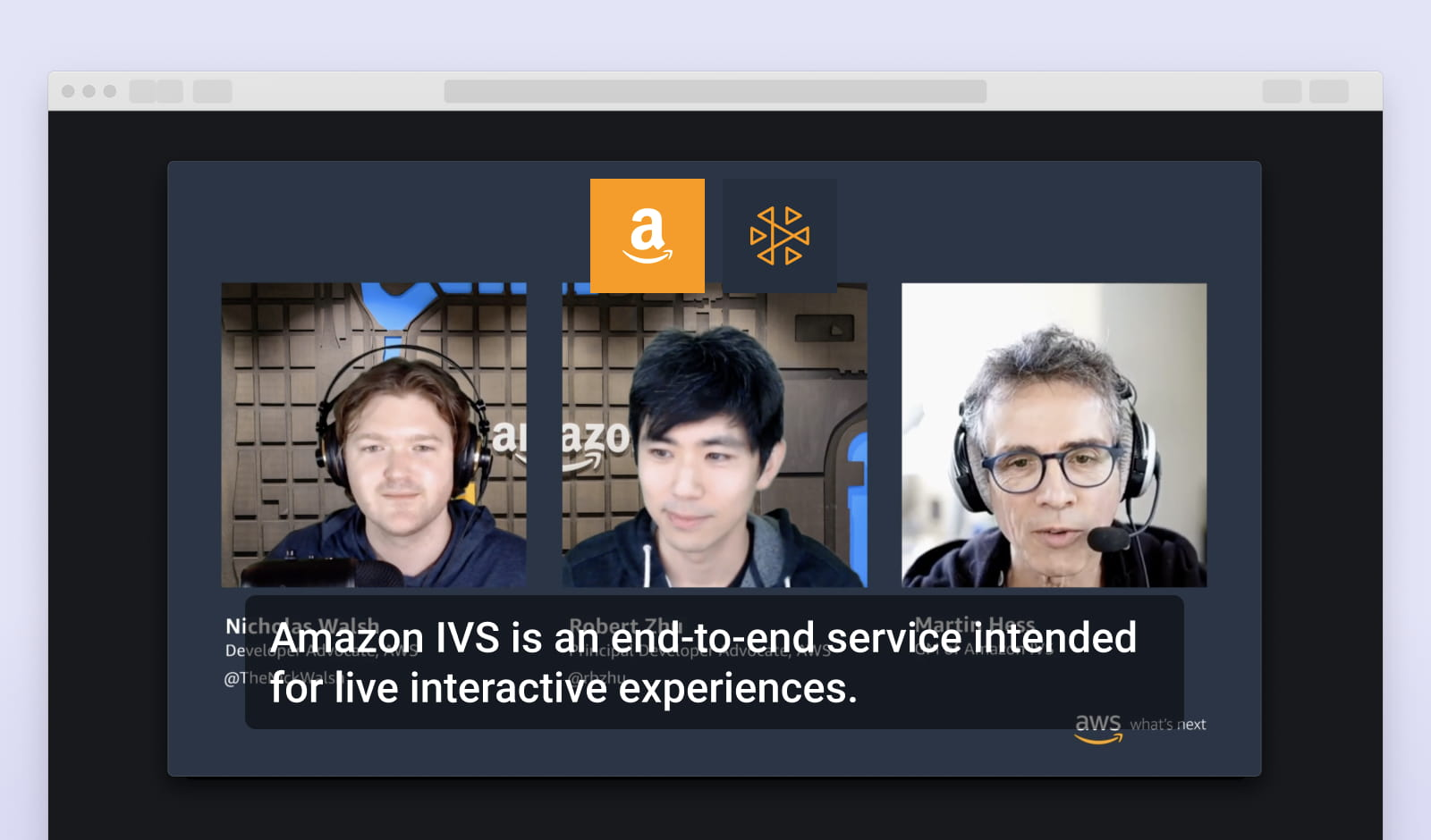 Amazon IVS Auto-captions Web demo