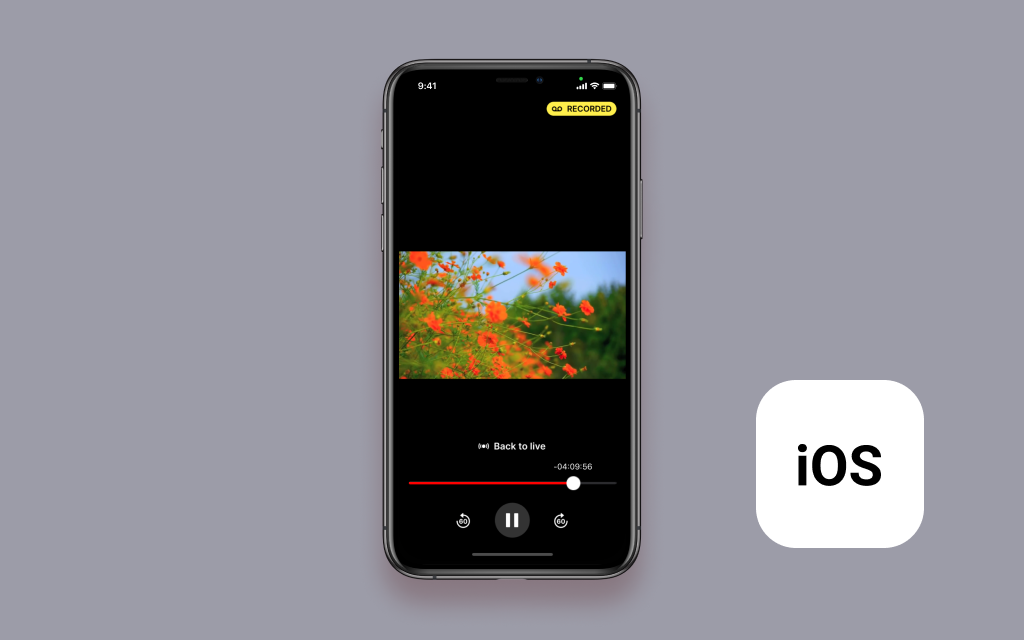 Amazon IVS Live to VOD (DVR) iOS demo