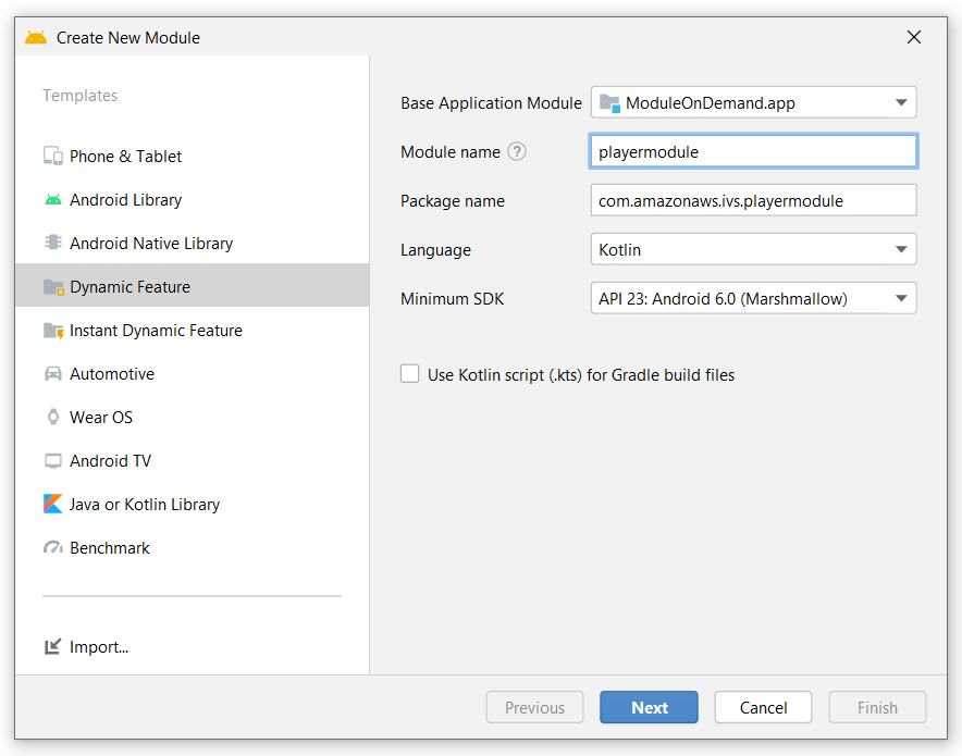 Amazon IVS On-demand SDK delivery Android demo