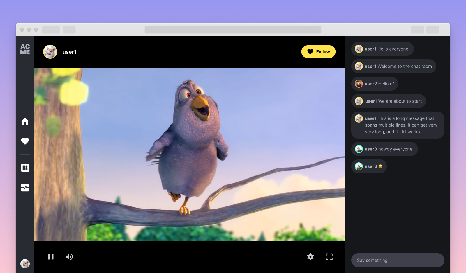 Amazon IVS UGC platform web demo