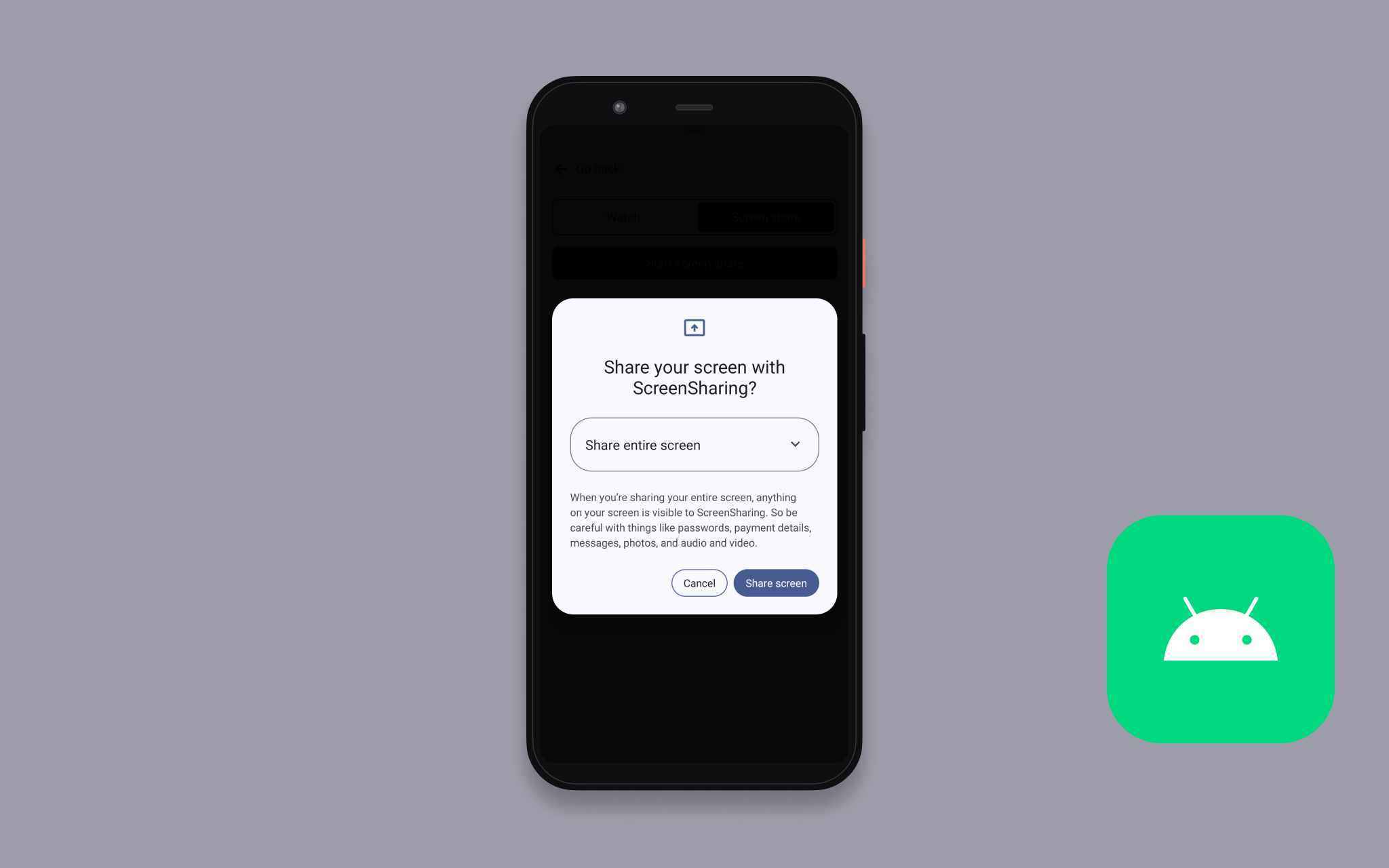 Amazon IVS Real-time Screenshare for Android Demo